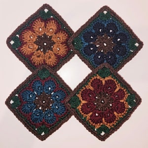 African Flower square crochet pattern
