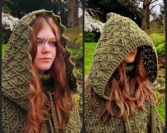 Whimsical Woodland Cowl Hood crochet pattern