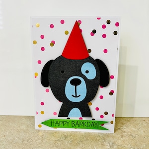 Handmade “Happy Bark-day!”card | pun card | cute card | birthday card | greeting card | blank card | dog theme