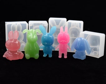 WiFndTu Moule en r/ésine 3D en forme de chat en silicone pour cr/éation de bijoux