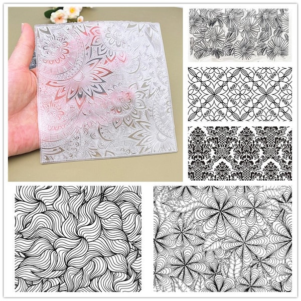 Polymer Clay Texture Stamp Sheets Leaves Flowers Mandala Pattern DIY Embossing Art Clay Pottery Tools Supplies Polymer Clay seal