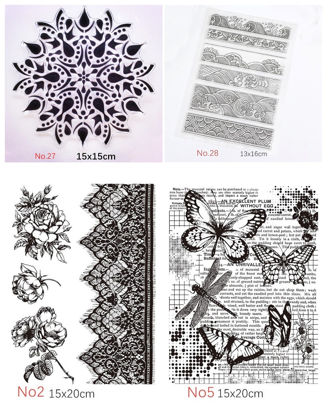 Mandala Pattern Polymer Clay Texture Stamp Sheets Art Clay Craft Supplies  Kits DIY Emboss Individual Design Pottery Tools 9x9cm