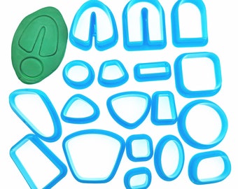 18Pcs Set Polymer Clay Earring Cutter Drop Dangle Clay Cutter Set  | Geometric Shape Clay Earring Tool Polymer Clay Tool Cookie Cutter
