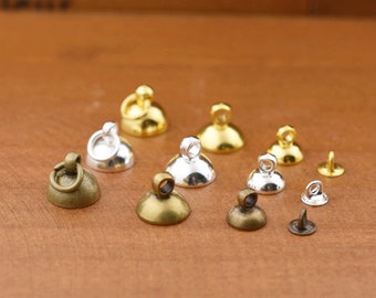 50pieces classic brass caps for glass ball beads bead cap, antique bronze silver gold color Time gem findings, DIY jewelry findings
