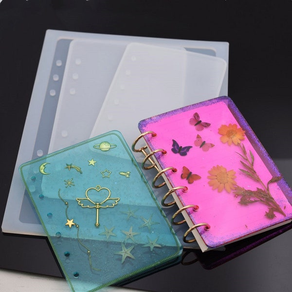 Notebook cover Silicone Mold Resin handmade DIY epoxy resin molds, notebook making mold and pages personalized book cover