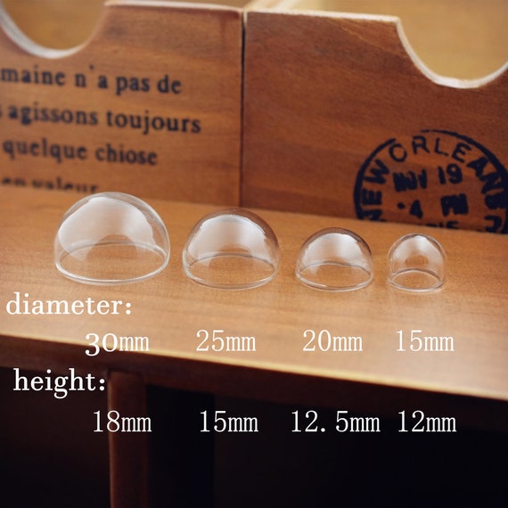 10pcs 15mm 20mm 25mm 30mm Half Glass Globe Glass Dome Cabochon Glass Cover Jewelry making supply