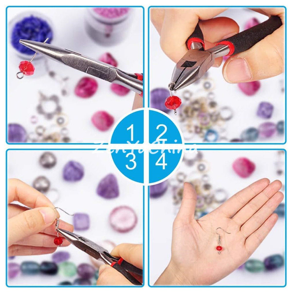 Jewelry Making Supplies Jewelry Findings Kit With Tools Wires Etsy