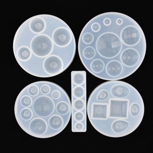 Silicone Mold round Square drop group Gem dome Resin Silicone Mould Jewelry Making epoxy resin molds UV Epoxy casting mold