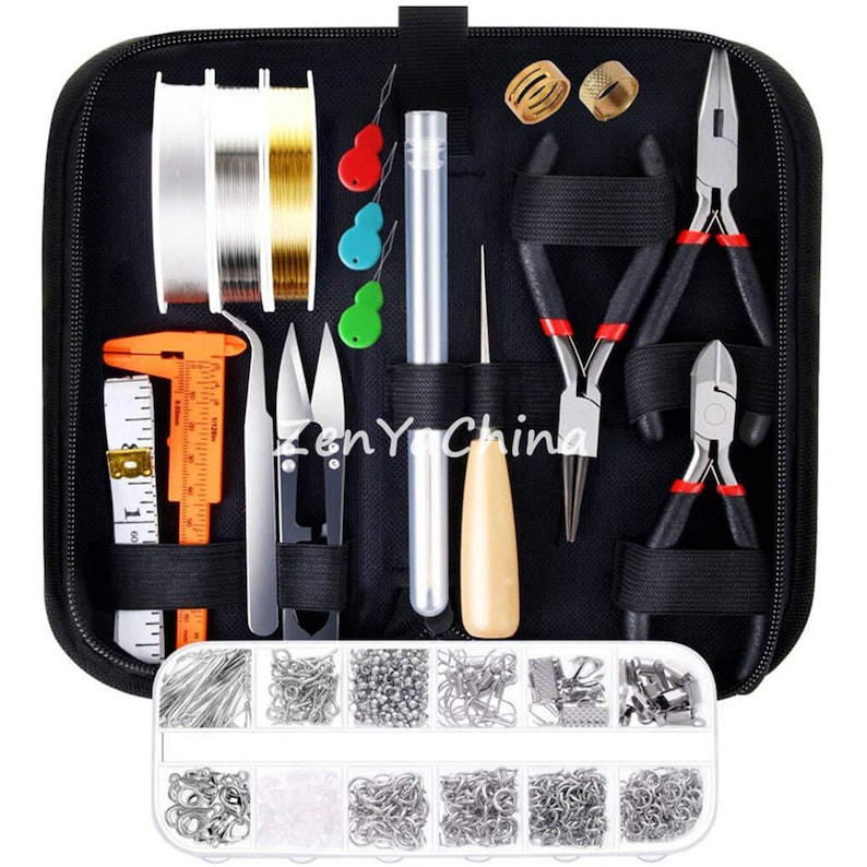 Jewelry Making Supplies Jewelry Findings Kit With Tools Wires Etsy