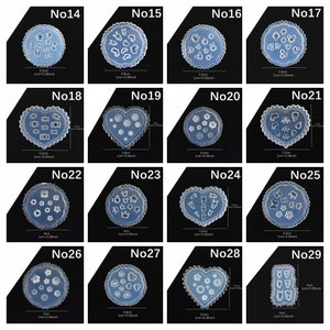 Nail Decoration Mold Resin Nail Art Flower Gemstone Letter Bow Crystal DIY Manicure Tools Resin Nail Sticker Mold 43 design choose