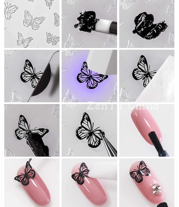 Nailart Silikonformen Für 3D-Muster – Rose, Schmetterling, Weihnachtsmotive, Für Nageldesign