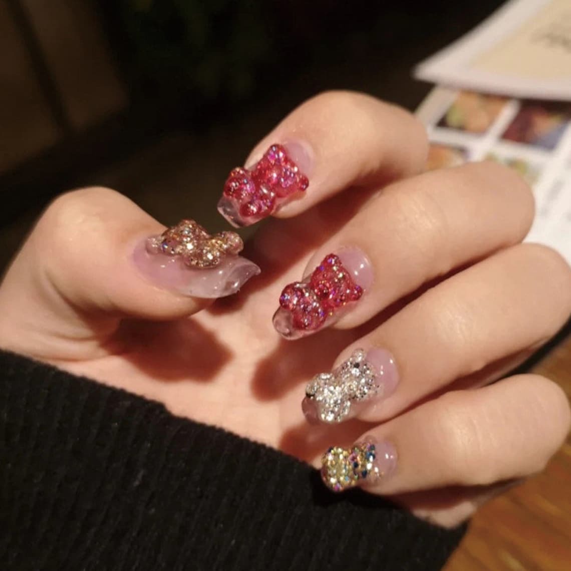 3D Nail Mold Silicone Nail Art Butterfly Bow tie Bear Nail Etsy