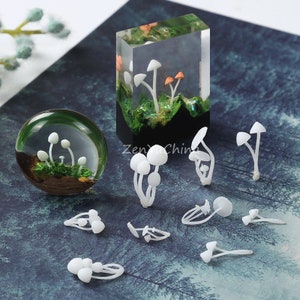 3D micro paddenstoel voor hars kunst DIY ambachtelijke hars sieraden gieten vulmiddel, mini paddenstoel landschapsdecoratie;