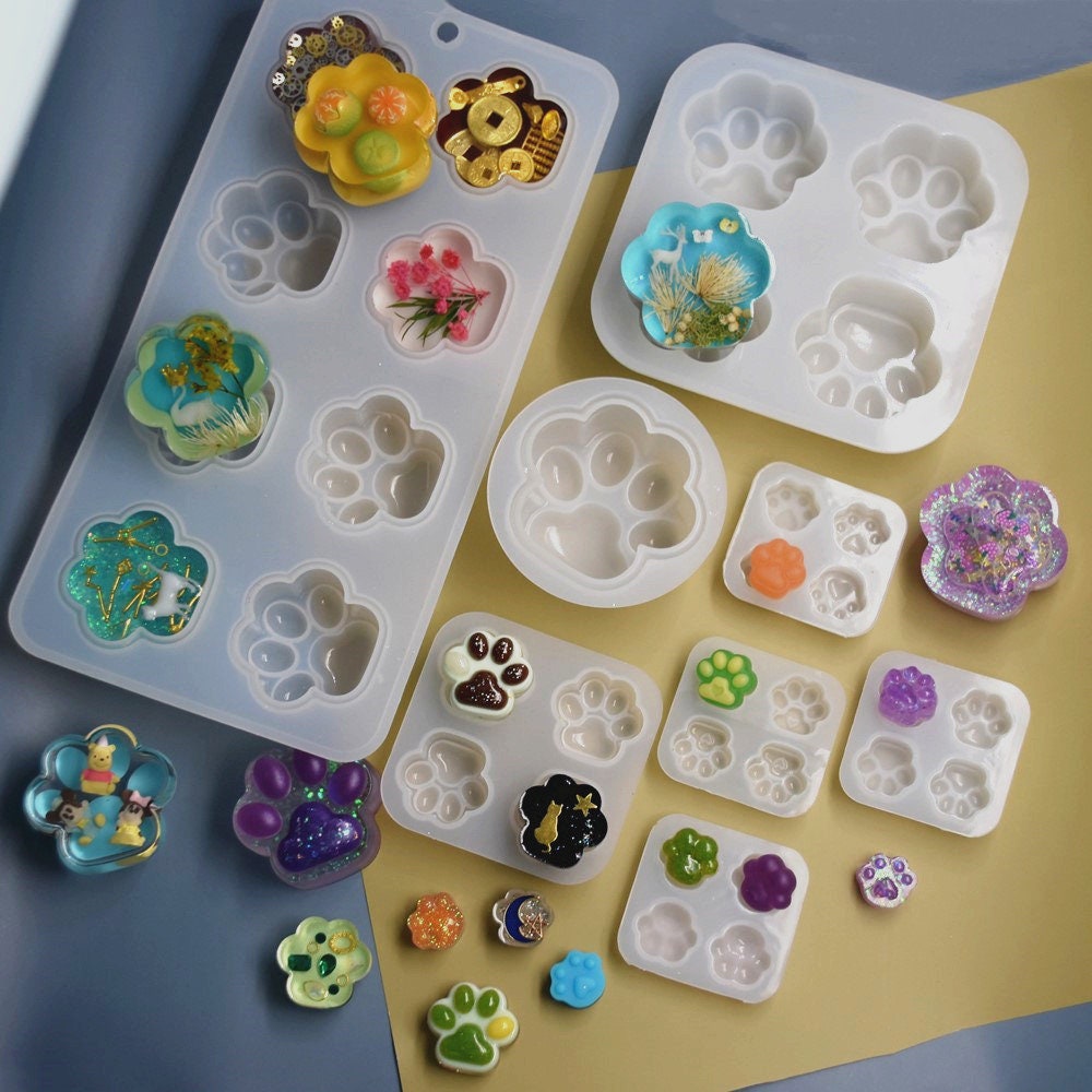 Buy Cat Claw Bear Paw Shape Silicone Mold Pendant Epoxy Resin Casting Mould  Jewelry Making DIY Materials Resin Keychain Charms Online in India - Etsy