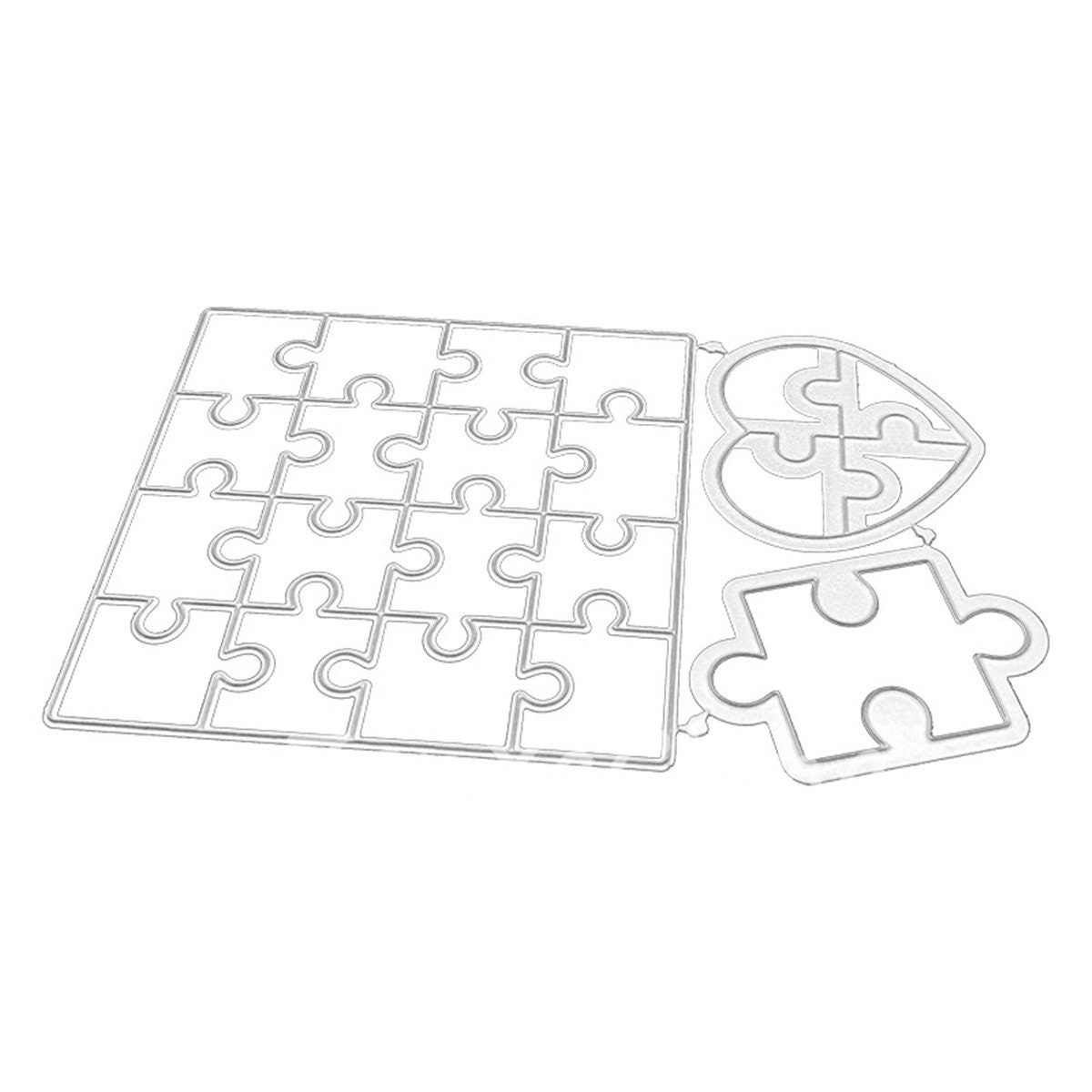 DTTBlue Love Puzzle Metal Cutting Dies Heart Stencil DIY