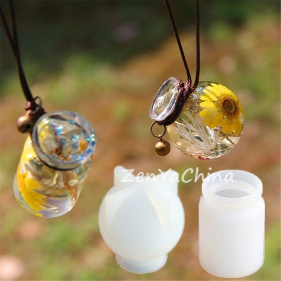 DIY Clear Silicone Mold for UV Resin Miniature Bottles 