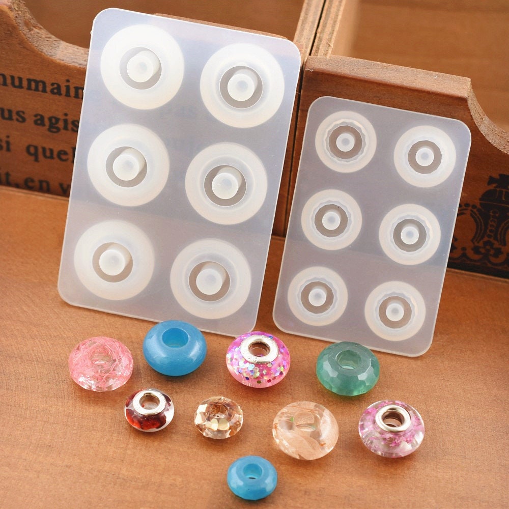 Silicone Mold for Jewelry Beads Oblate Flat Ball Beads 16mm 12mm