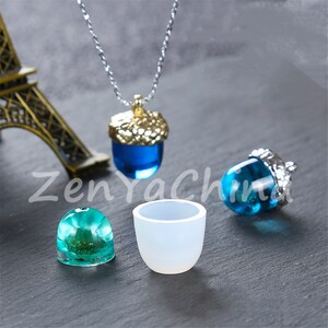 Acorn Pine cone shape necklace pendant Silicone Mold Resin jewelry tool UV epoxy resin casting molds decorative craft