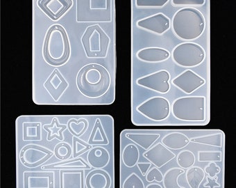 Multiple shap pendant Mold Silicone Mold for Pendant DIY Craft Jewelry Epoxy resin Pendant Resin hollowed-out necklace pendant mould