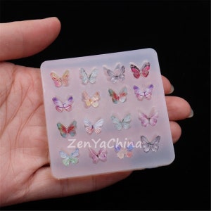 Resin Butterfly Mould Epoxy Resin Casting Mold Silicone mold for Butterfly Casting DIY Earrings Jewelry Making