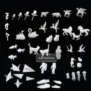 3D cute ELK Jellyfish Swan Polar bear For Resin Art DIY Craft Resin Jewelry Casting, Mini Resin Landscape Decoration micro animal as filler