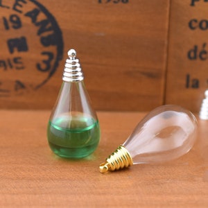 5set 30x18mm clear empty glass globe bottle glass dome vase shape glass locket, glass vial pendant glass vial , cap include