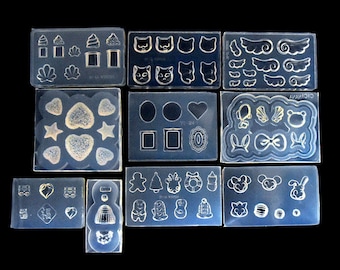 Nail Decoration Mold Silicone 3D Nail Art love Animal shape Nail patch Crystal Template Manicure Tools Resin Nail Sticker DIY Mold