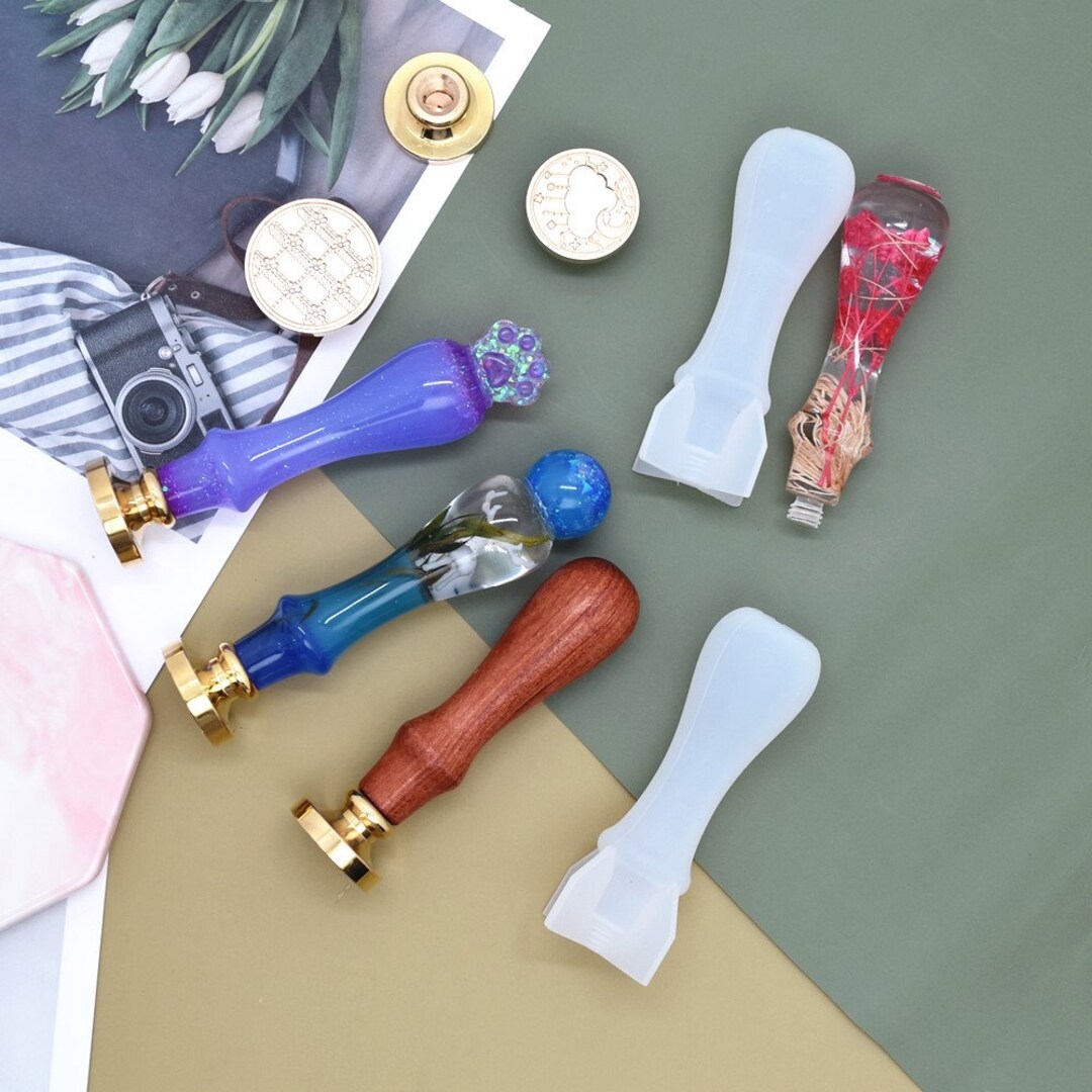 Wax Stamp Handle Silicone Mold Resin Silicone Mould , Copper Stamp Seal