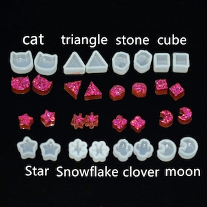 1pair small beads for earring making Resin Silicone Mould earring mold Jewelry Making epoxy resin molds Food-grade Epoxy Silicone