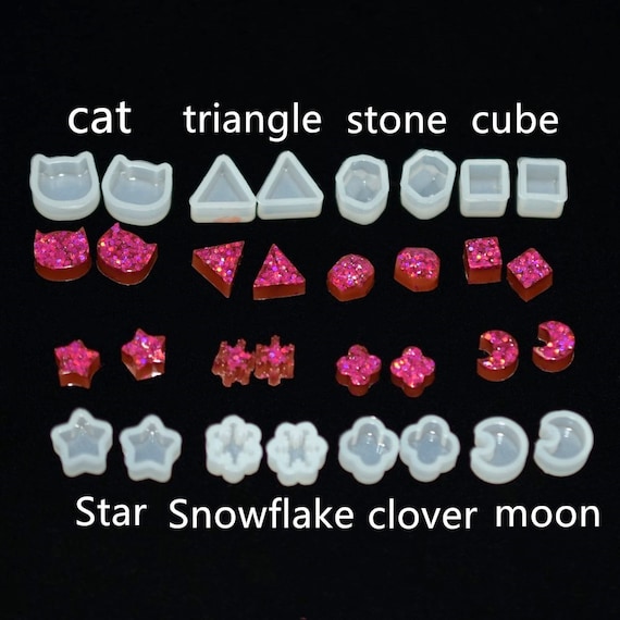 1pair small beads for earring making Resin Silicone Mould earring mold Jewelry Making epoxy resin molds Food-grade Epoxy Silicone
