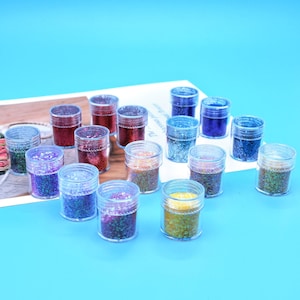 4PCS Color Superfine Glitters Powder 1mm Sequins Mix For Nail Art DIY UV Epoxy Resin Silicone Mold Resin Casting Filling Material
