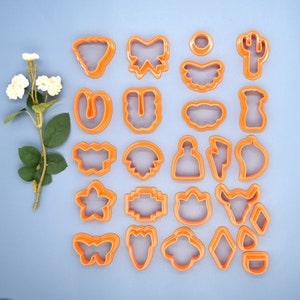 25Pcs Plastic Polymer Clay Cutters for Earrings Set, DIY Clay Cutters Shapes for Polymer Jewelry, Cutter for Polymer Clay Jewelry Making