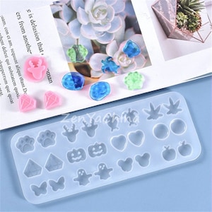 Candy Cartoon Earrings Mold Mini Beads Resin Silicone Mold Handmade Materials DIY Jewelry Making Accessories Crystal Epoxy Resin Molds