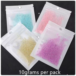 Bagged Mini Bubble ball beads 1-2.5mm mixed tiny beads for epoxy resin molds nail art glass globe filler 12 colors choose