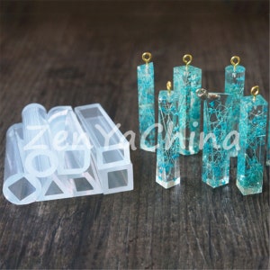 Strip shape triangle square rectangle rotundity Silicone Mold Resin Silicone Mould pendant Jewelry Making epoxy resin molds