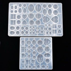 Multi style Pendants Silicone Mold Oblate Cabochon beads Resin Silicone Mould for Jewelry diy Making epoxy resin molds image 2