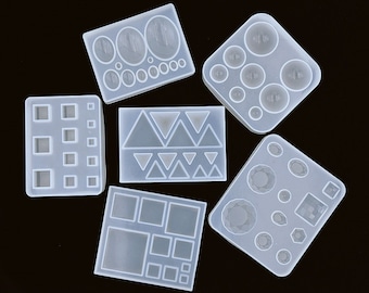 Cute beads Cube triangle Silicone Mold for jewelry earrings pendant making Resin jewelry tool UV epoxy resin casting molds crafts mould