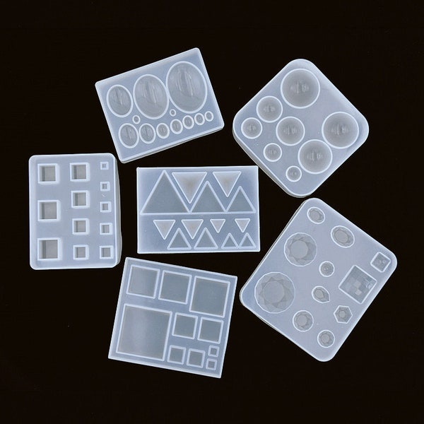 Cute beads Cube triangle Silicone Mold for jewelry earrings pendant making Resin jewelry tool UV epoxy resin casting molds crafts mould