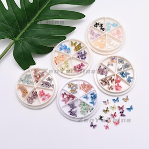 30piece Mixed Acrylic Tiny Butterlfy As Filler For Nail Art Resin Casting Jewelry Making