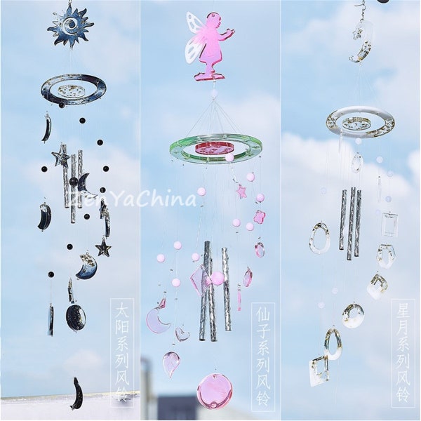 Resin Wind Chime Making Set Aeolian Bells Casting molds Crystal Epxoy Resin Casting mold Jewelry Making Home Decoration 6 shape choose