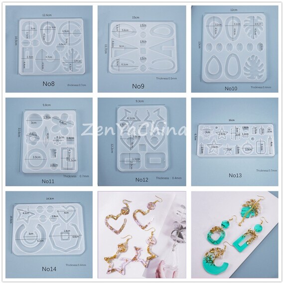 Silikonformen Für Epoxidharz – 2-teiliges Set, Für Ohrringe & Anhänger, DIY Schmuckherstellung