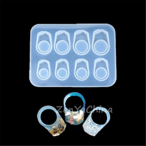 New 6 Size Resin Ring Mold Epoxy Silicone ring Mould Jewelry Making epoxy resin molds DIY Large size ring mould Resin casiting ring mold