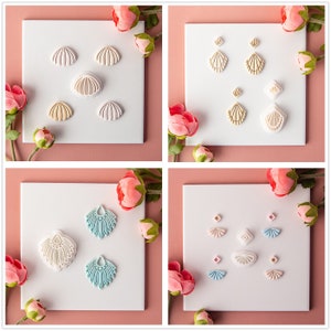 7 Designs Floral Clay Cutters, Flower Drop Dangle Polymer Clay Earring Cutters, Unique Clay Cutter Clay Tools Clay Charms Molds