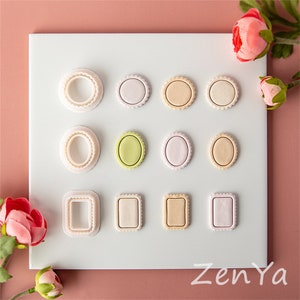 Retro Photo Frame Clay Cutters, Circular Elliptical Rectangular Polymer Clay Earring Cutters, Unique Clay Cutter Clay Tools 3 Designs