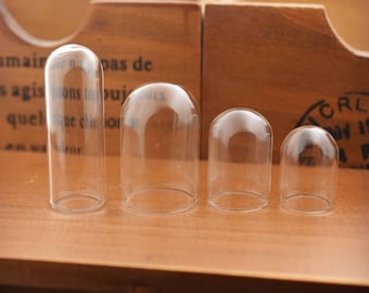 10pcs Tube shape Glass Dome Glass bubble Glass cover Transparent bottle Jewelry DIY Charms Making supply