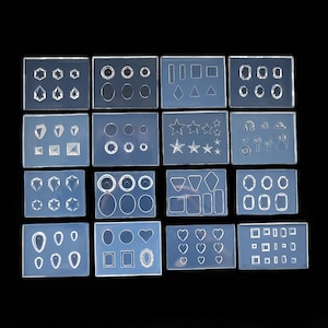 Geometric cut Diamond Nail Decoration Mold Nail Art Geometry Gem Stone Shape Crystal Template Manicure Tools Resin Nail Sticker DIY Mold