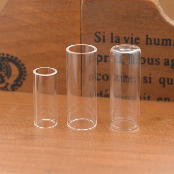 10pcs Mignon Tube de verre Bulle de verre Flacon de verre pendentif Transparent Dôme en verre pour Jewerly BRICOLAGE