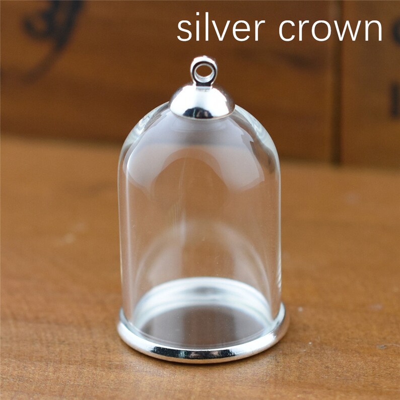5pieces 30x20mm bell jar glass globe with findings set glass Etsy