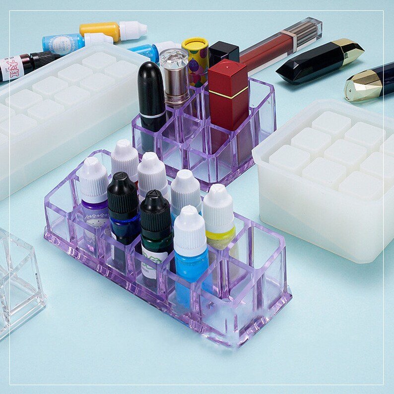 Resin Storage Box Mold Grids Box Mold Diy Resin Decorative Etsy