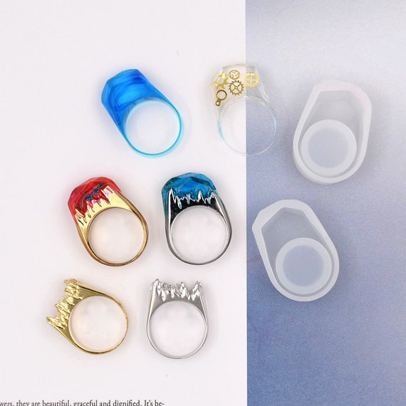 Silicone Ring Mold for Resin Jewelry Cliff Style Ring Mold Resin Silicone  Mould Handmade DIY Craft Epoxy Resin Molds Tool 